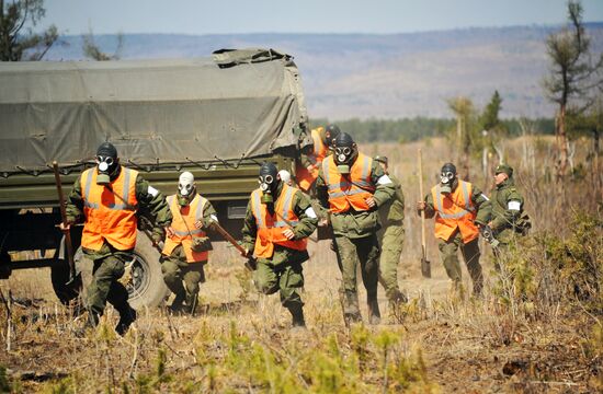 Wildfire fighting in Zabaikalsky Region