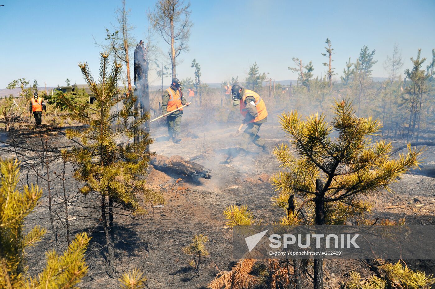 Wildfire fighting in Zabaikalsky Region