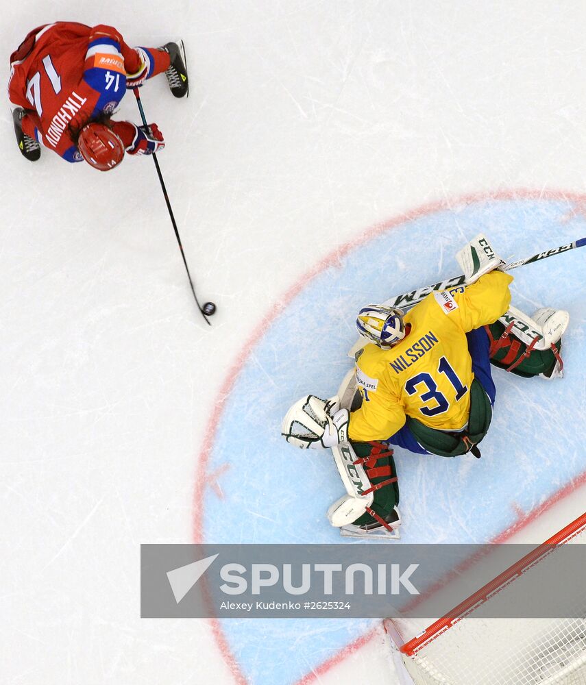 2015 IIHF Ice Hockey World Championship. Sweden vs. Russia
