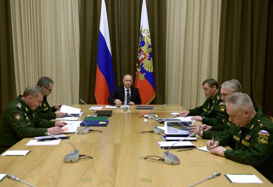 Vladimir Putin chairs meeting on armed forces development