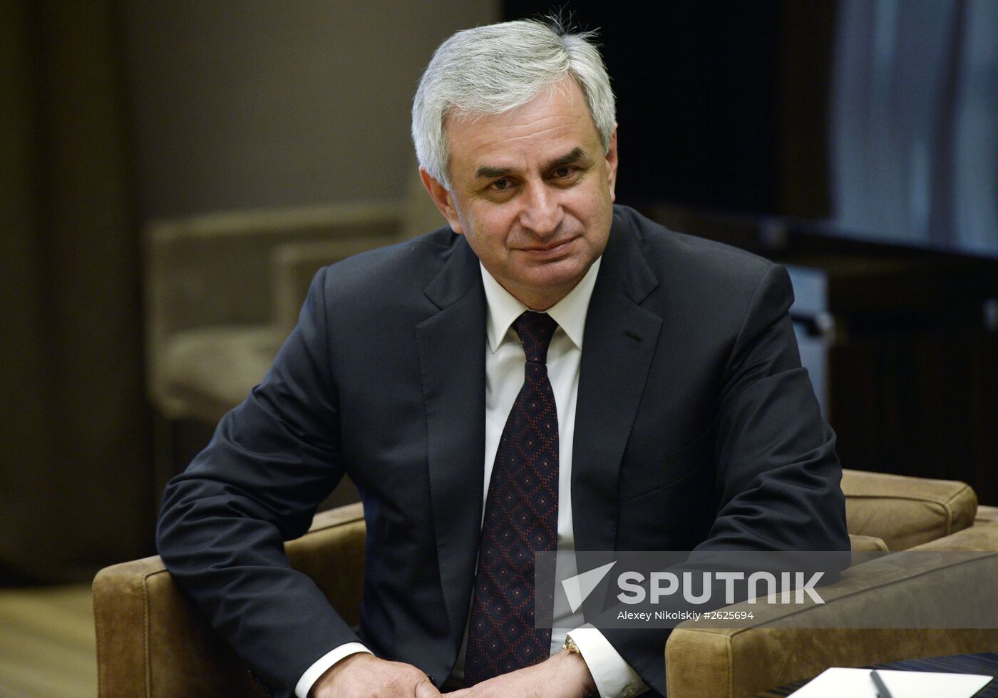 Russian President Putin meets with Abkhaz President Khajimba