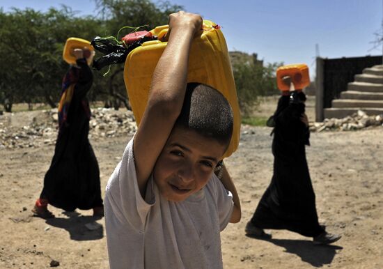 Shortage of drinking water in Sana'a, Yemen
