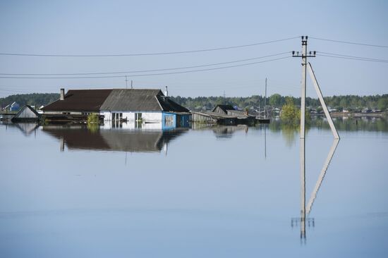 Flood in the Omsk Region