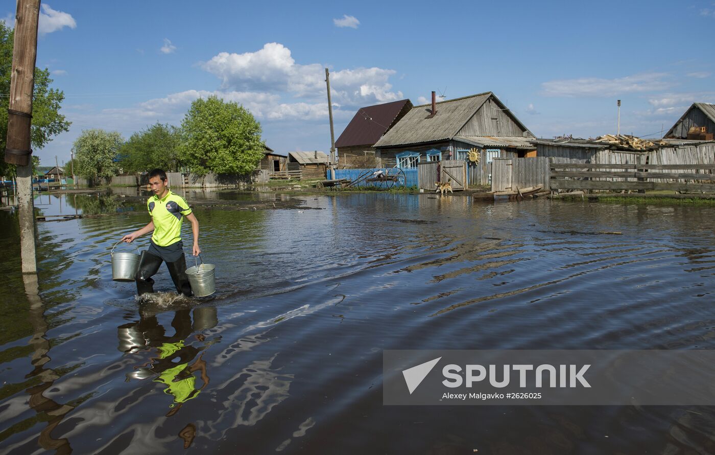 Flood in the Omsk Region