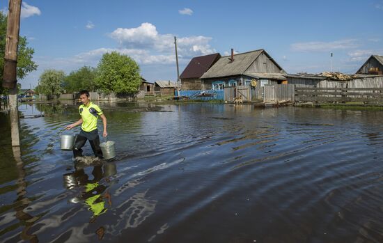 Flood in the Omsk Region