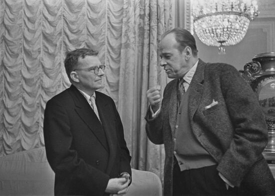 Dmitry Shostakovich and Nikolai Cherkasov