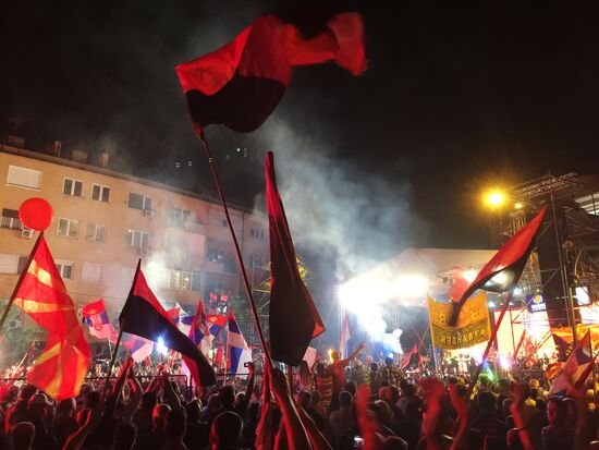 Mass protests in Macedonia