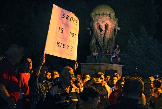 Mass protests in Macedonia