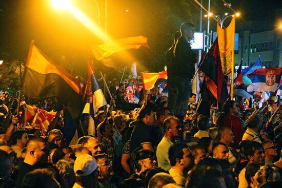 Mass protests in Macedonia
