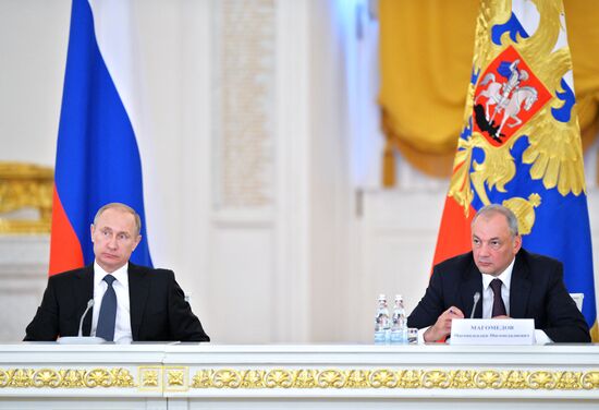 Russian President Vladimir Putin chairs joint meeting of councils on inter-ethnic relations and Russian language