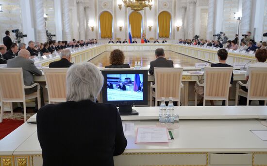 Russian President Vladimir Putin chairs joint meeting of councils on inter-ethnic relations and Russian language