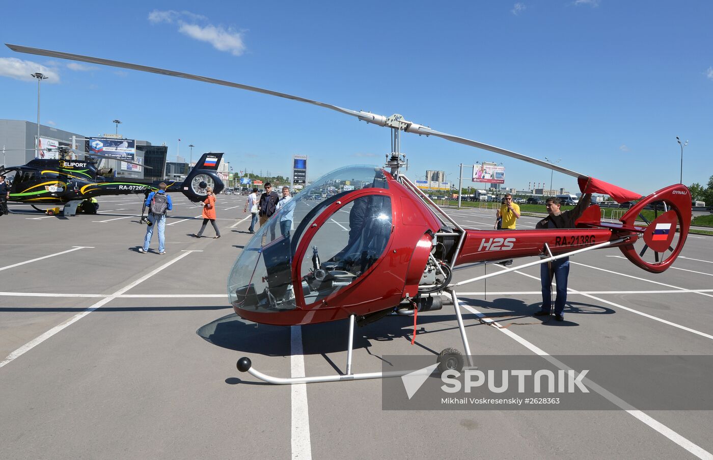 Helicopters arrive for HeliRussia 2015 expo