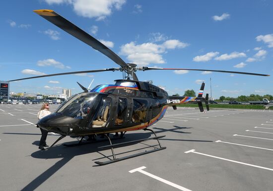 Helicopters arrive for HeliRussia 2015 expo