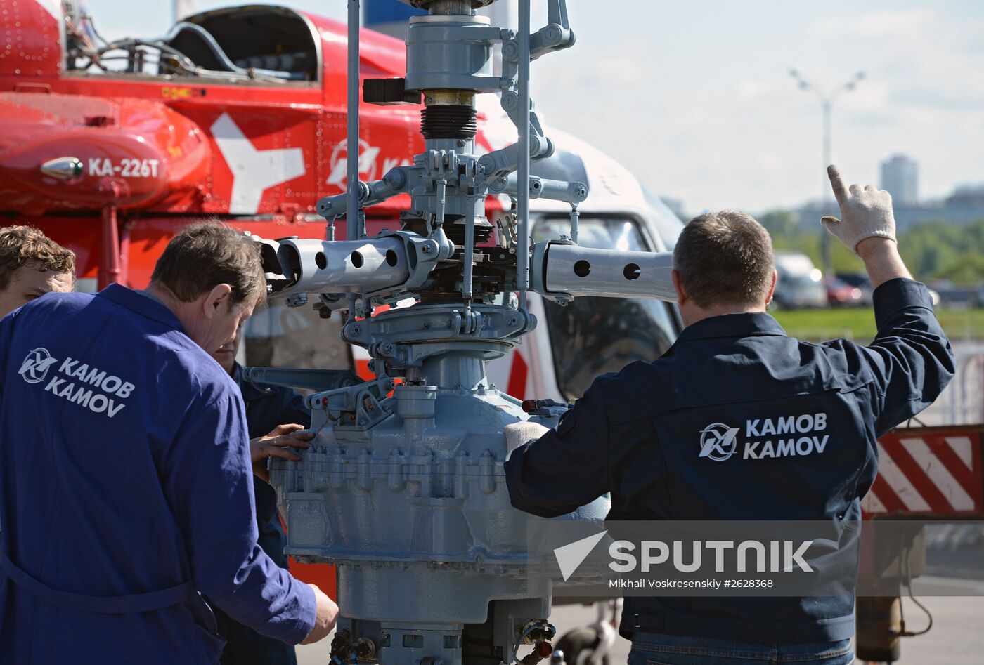 Helicopters arrive for HeliRussia 2015 expo