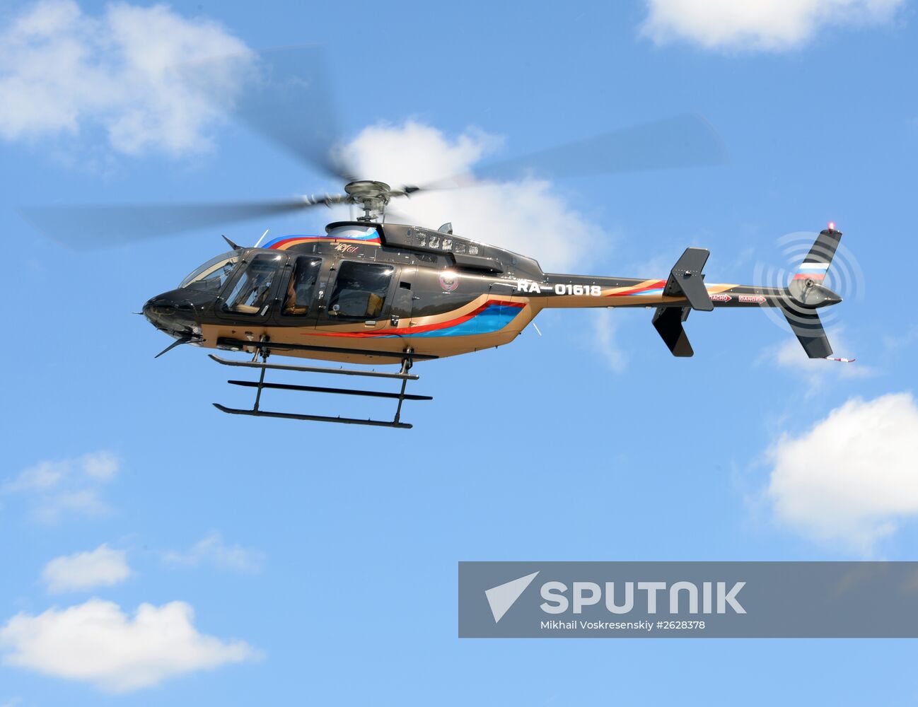 Helicopters arrive for HeliRussia 2015 expo