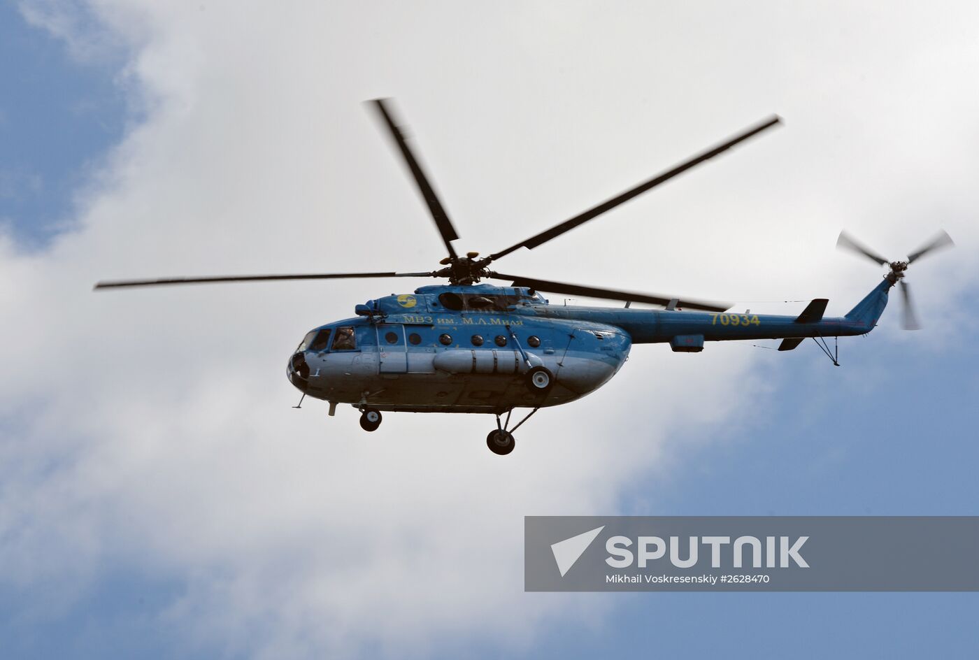 Helicopters arrive for HeliRussia 2015 expo