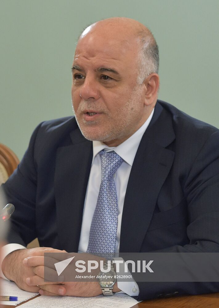 Russian Prime Minister Dmitry Medvedev meets with Prime Minister of Iraq Haider al-Abadi