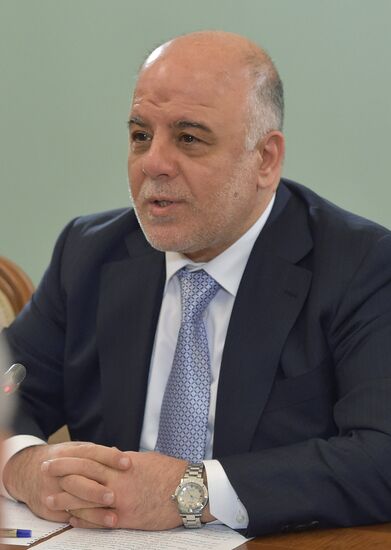 Russian Prime Minister Dmitry Medvedev meets with Prime Minister of Iraq Haider al-Abadi