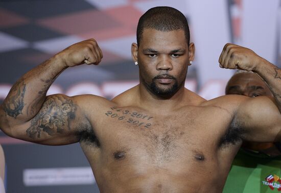 Boxing. Official weigh-ins of Alexander Povetkin and Mike Perez