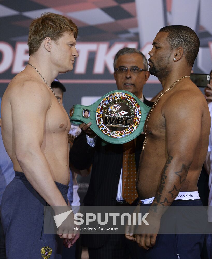 Boxing. Official weigh-ins of Alexander Povetkin and Mike Perez