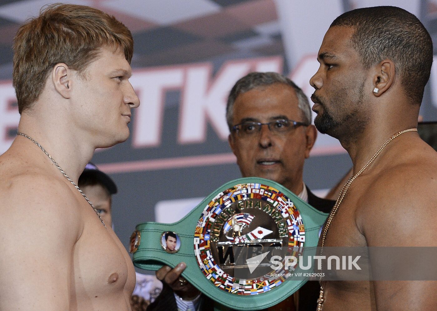 Boxing. Official weigh-ins of Alexander Povetkin and Mike Perez