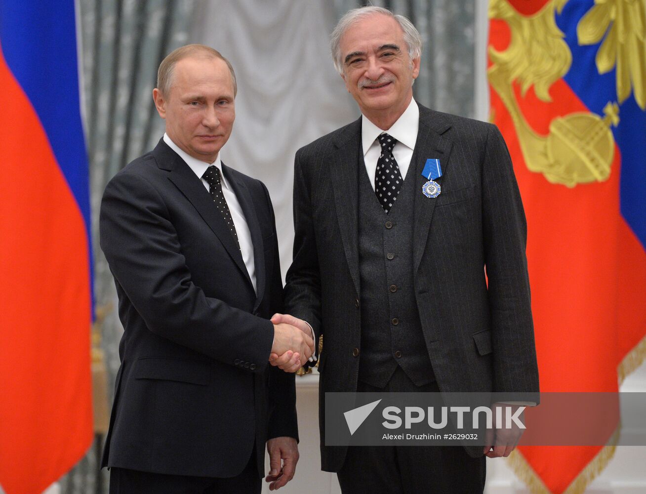 Russian President Vladimir Putin presents state awards in the Kremlin