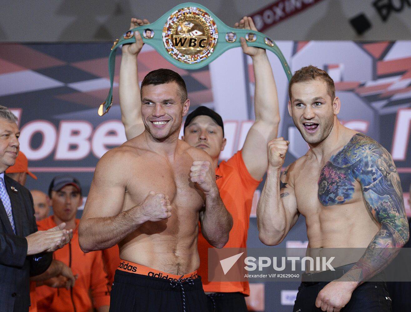 Boxing. Official weigh-ins of Alexander Povetkin and Mike Perez