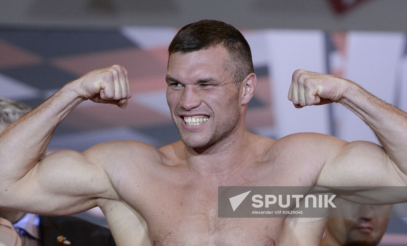 Boxing. Official weigh-ins of Alexander Povetkin and Mike Perez