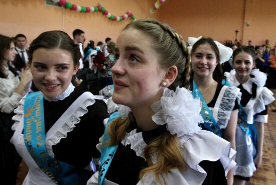 Last school bell in Russian regions