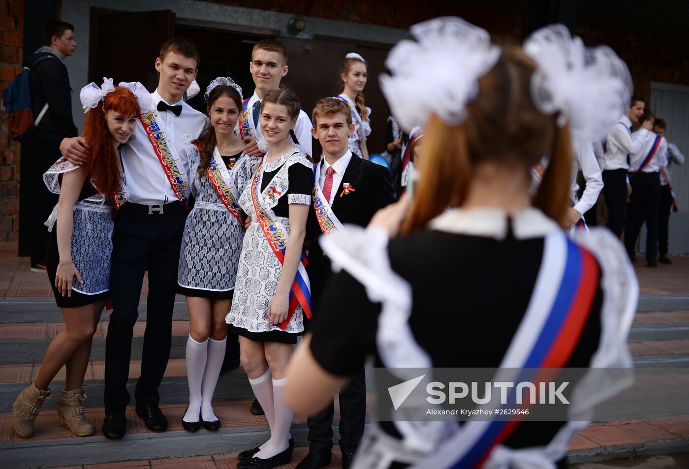 Last school bell in Russian regions