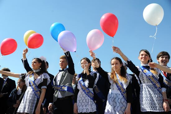 Last school bell in Russian schools