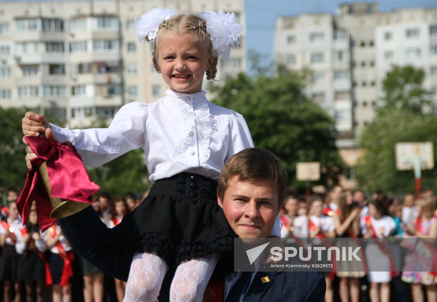 Last school bell in Russian schools