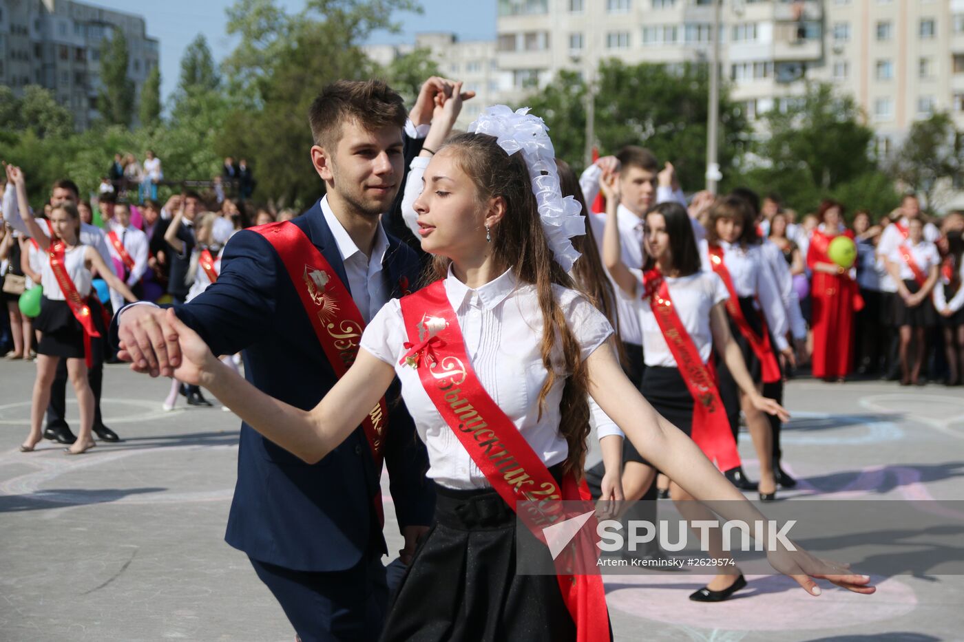 Last school bell in Russian schools
