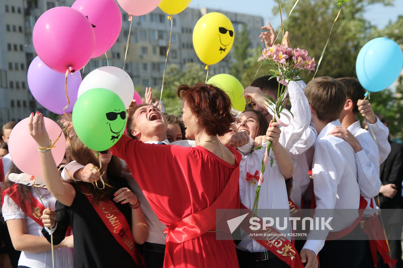 Last school bell in Russian schools