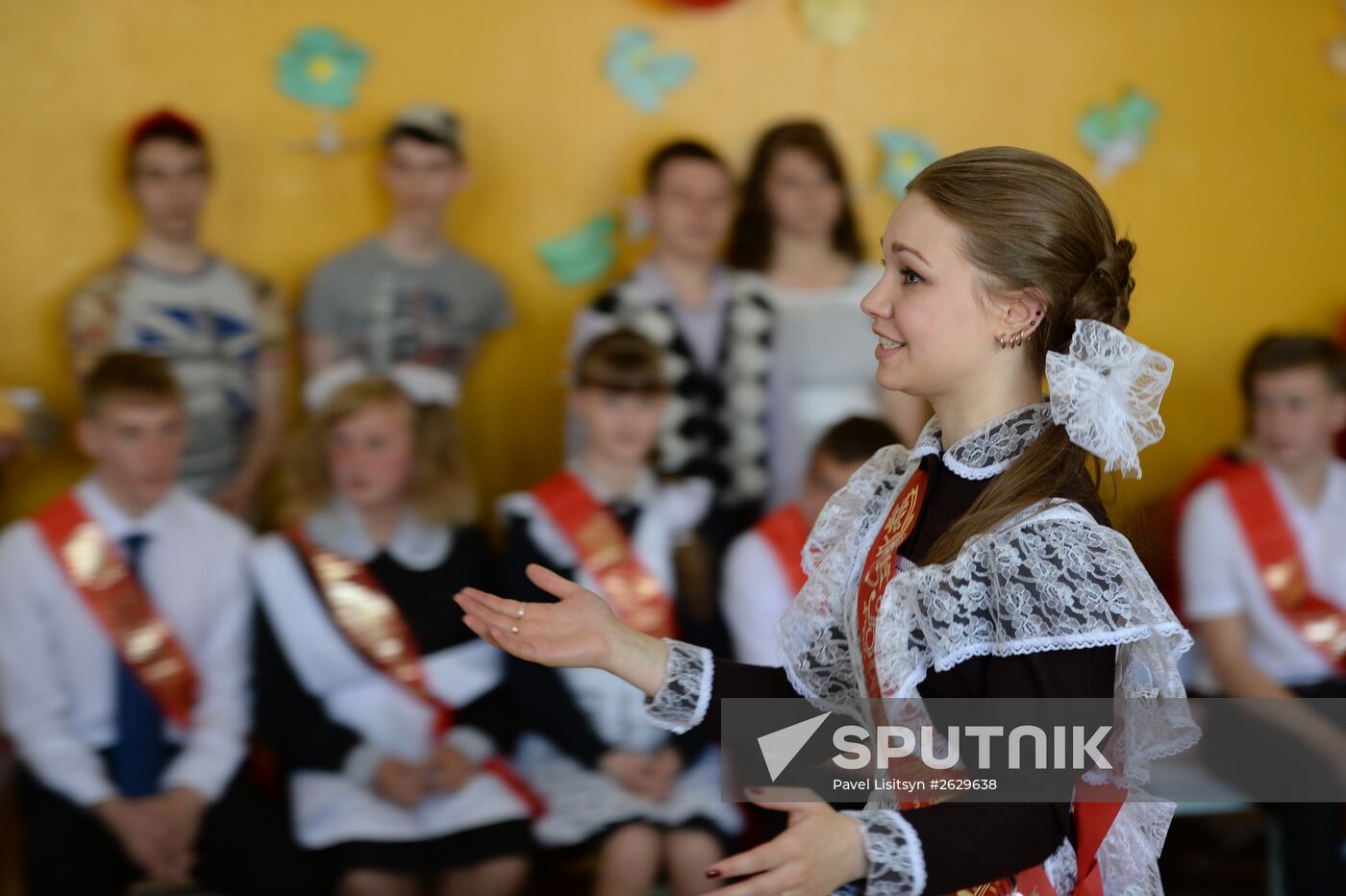 Last school bell in Russian regions