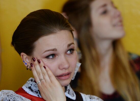 Last school bell in Russian regions
