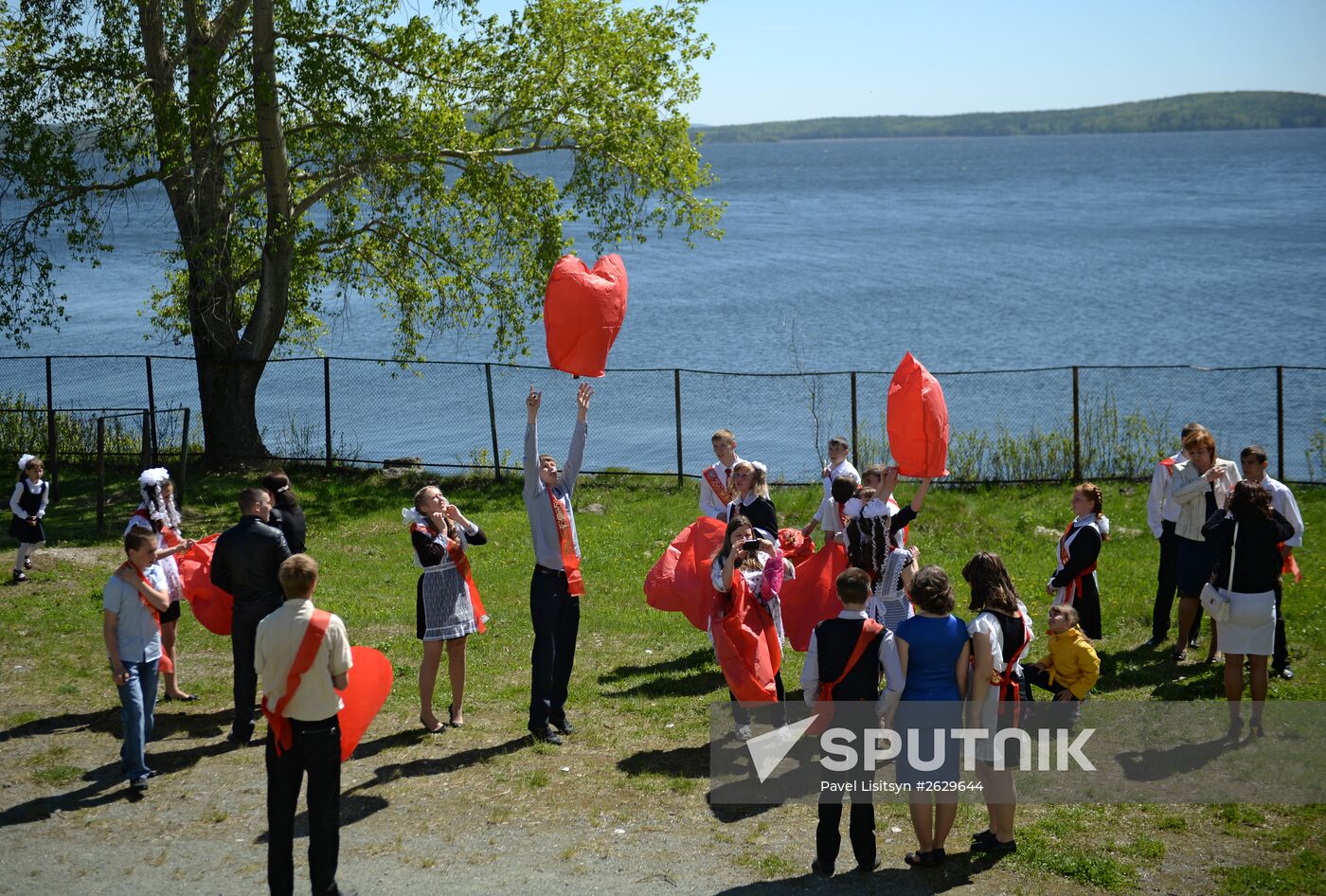 Last school bell in Russian regions