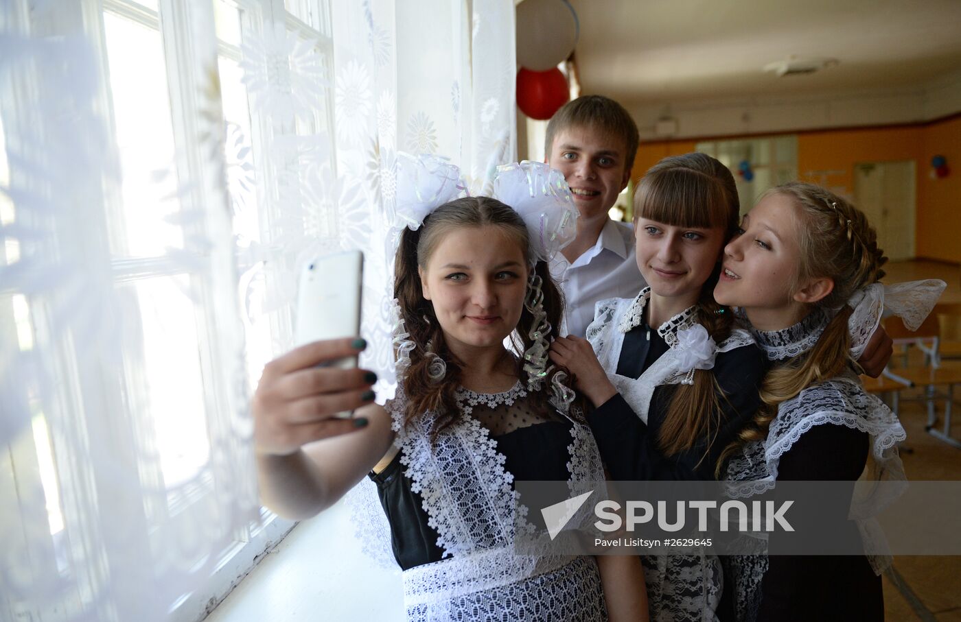 Last school bell in Russian regions