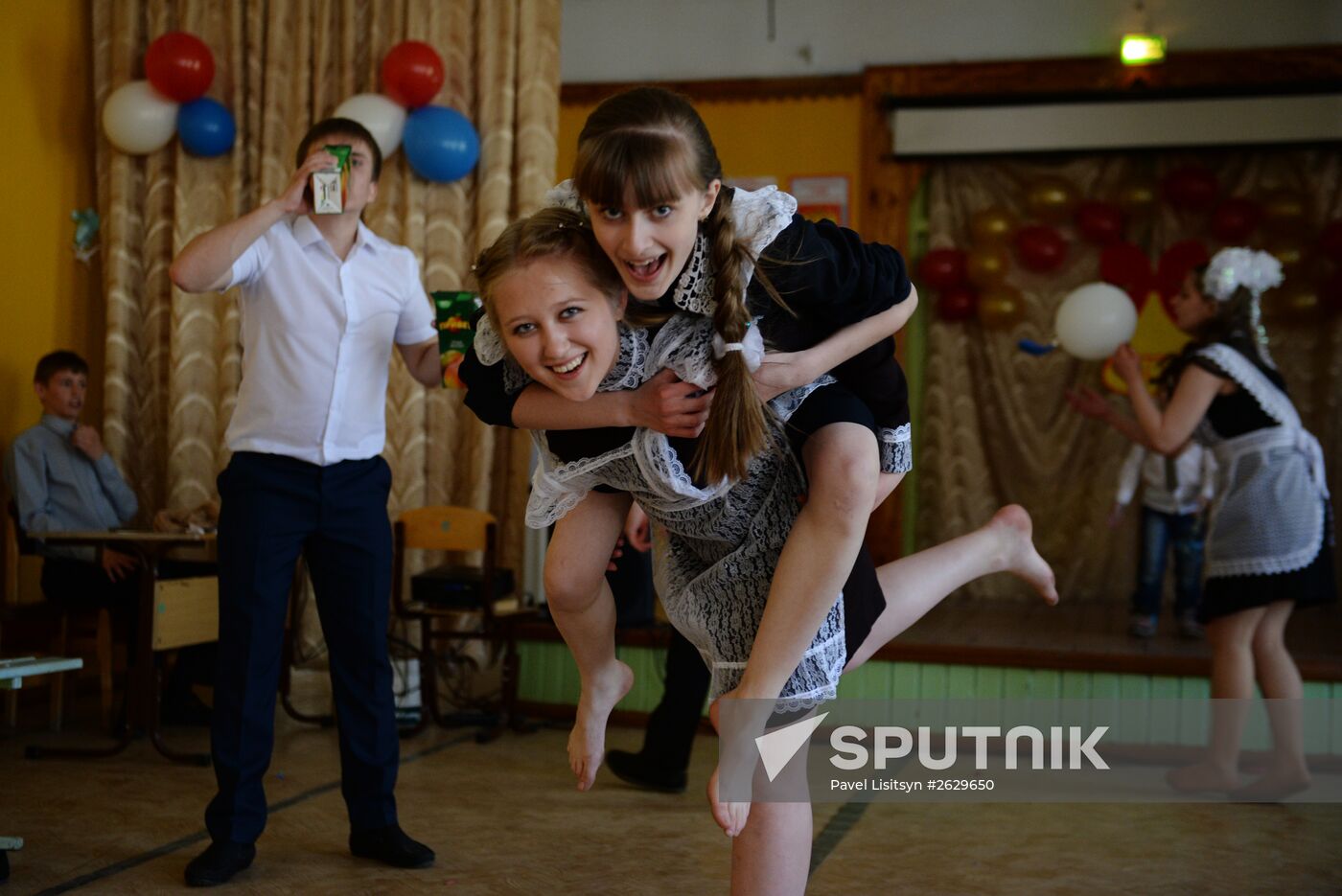 Last school bell in Russian regions