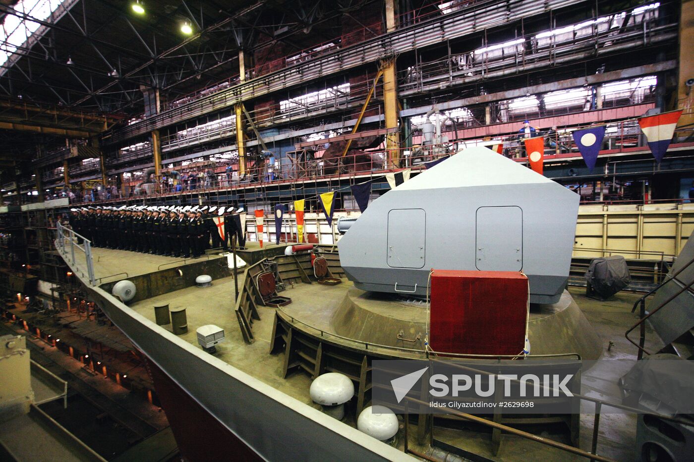 The Sovershenny corvette floated out in Komsomolsk-on-Amur