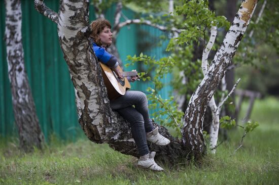 Regional gathering of students' teams in Birch Grove camp in town of Andreyevka, Omsk Region