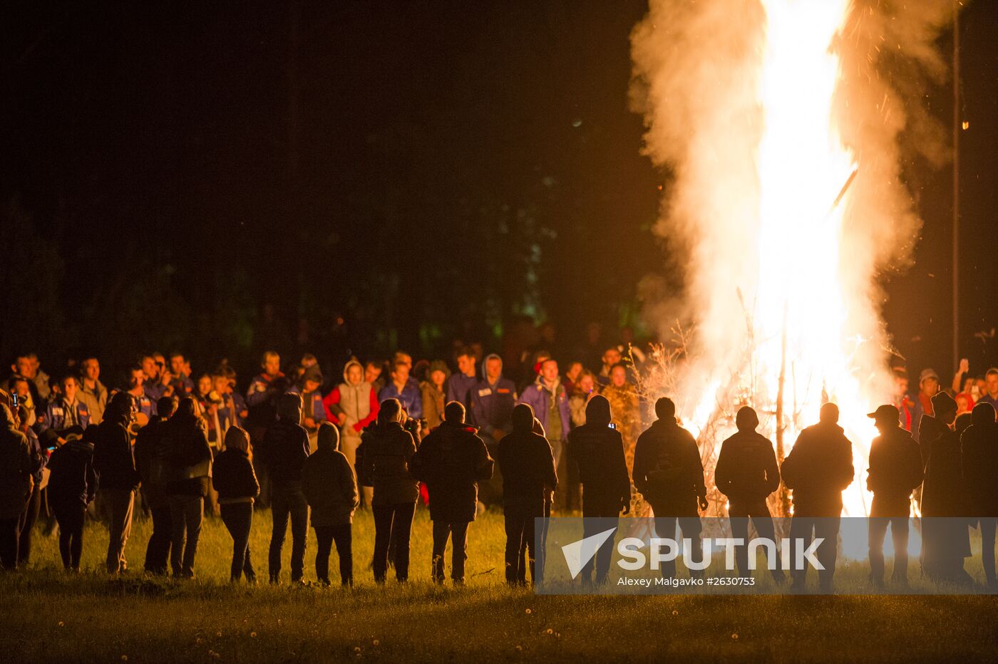 Regional gathering of students' teams in Birch Grove camp in town of Andreyevka, Omsk Region