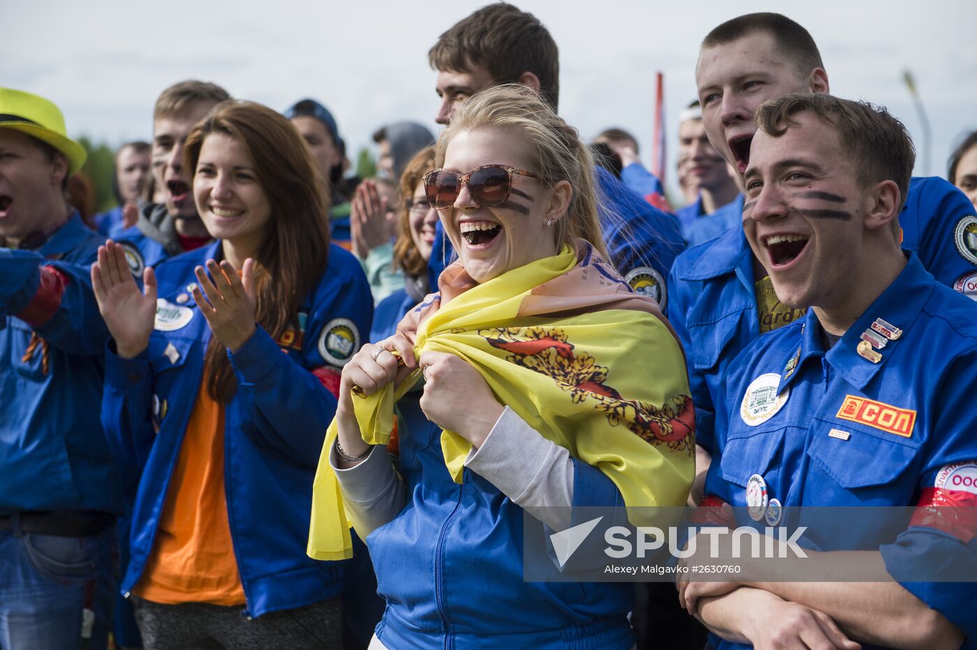 Regional gathering of students' teams in Birch Grove camp in town of Andreyevka, Omsk Region