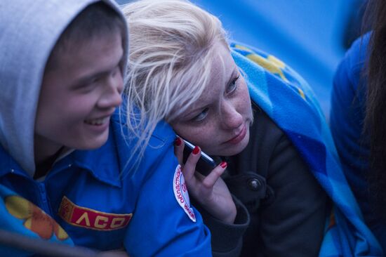 Regional gathering of students' teams in Birch Grove camp in town of Andreyevka, Omsk Region