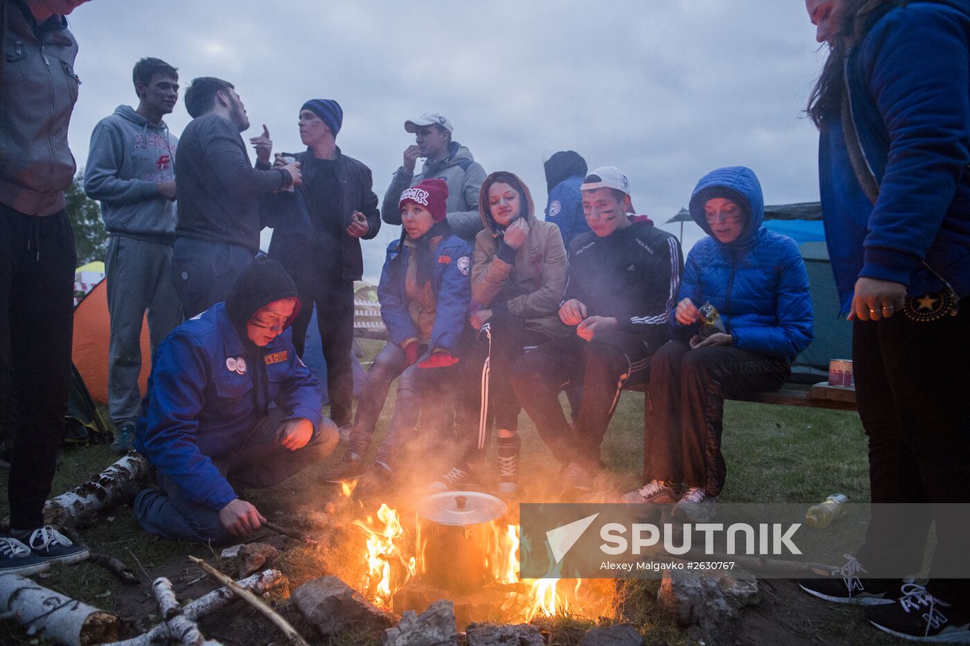 Regional gathering of students' teams in Birch Grove camp in town of Andreyevka, Omsk Region