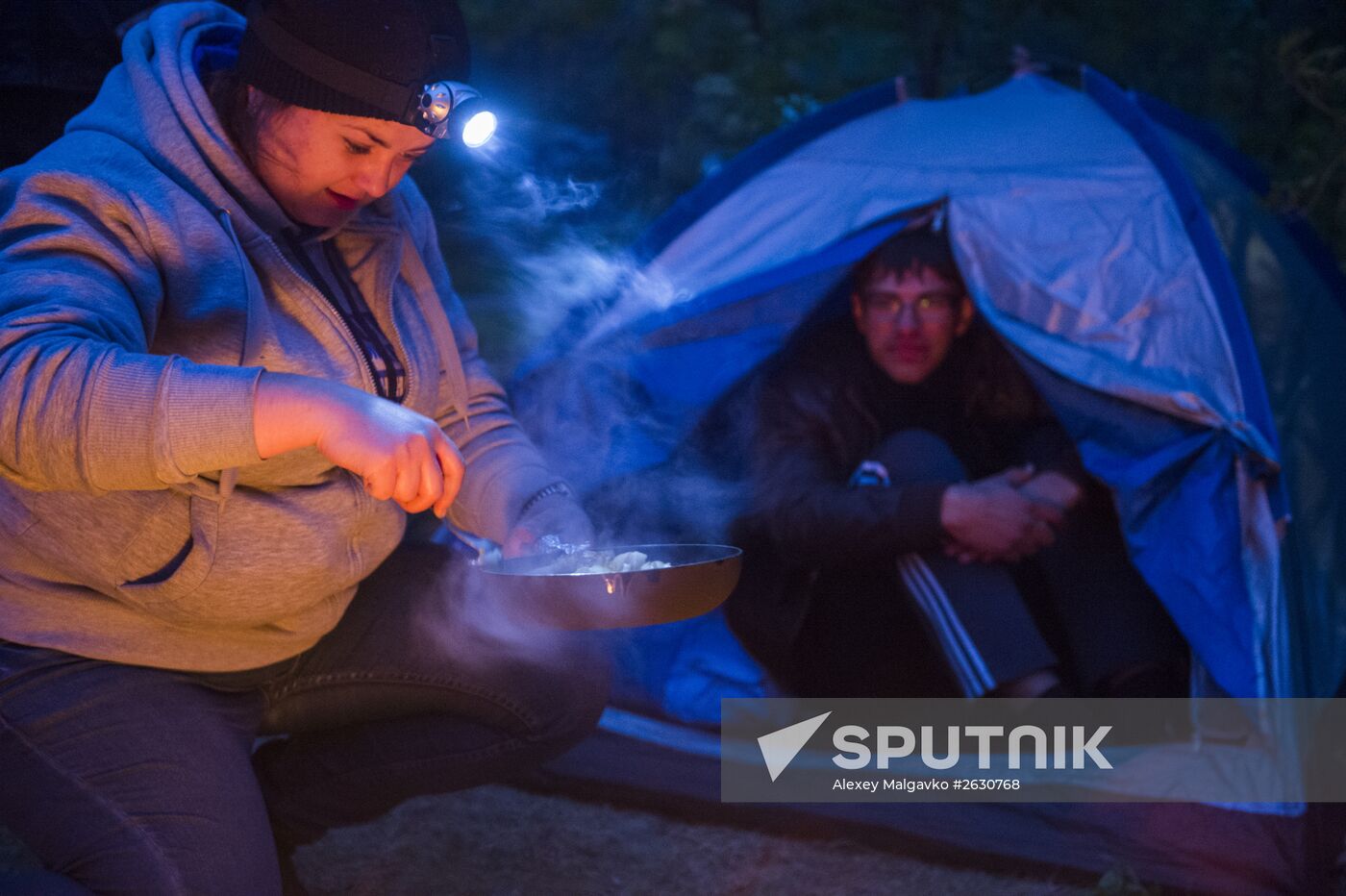 Regional gathering of students' teams in Birch Grove camp in town of Andreyevka, Omsk Region