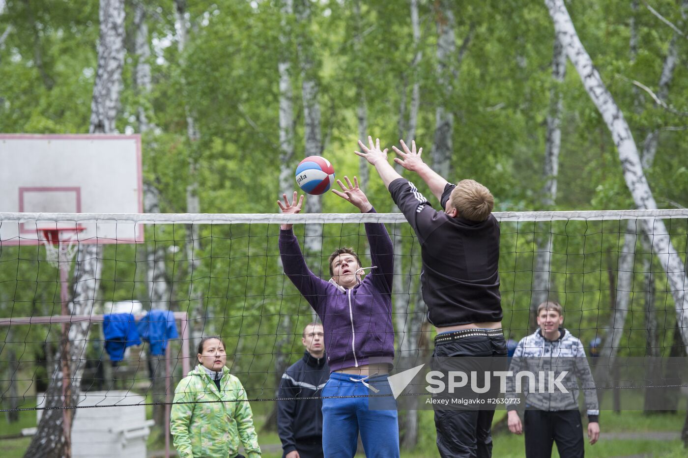Regional gathering of students' teams in Birch Grove camp in town of Andreyevka, Omsk Region