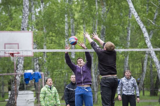 Regional gathering of students' teams in Birch Grove camp in town of Andreyevka, Omsk Region