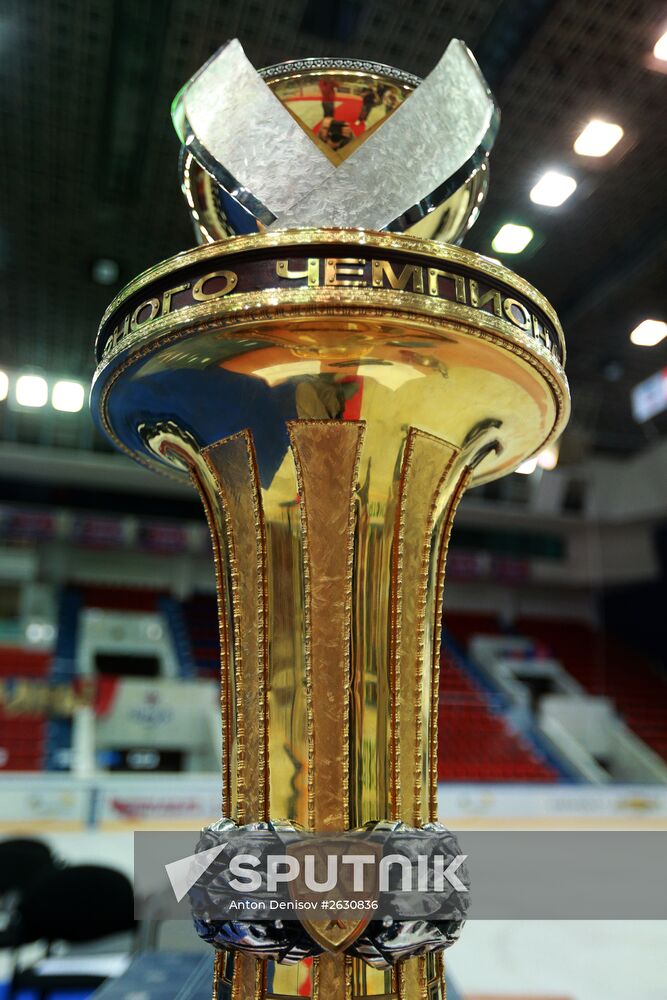 KHL championship medal award ceremony for CSKA players