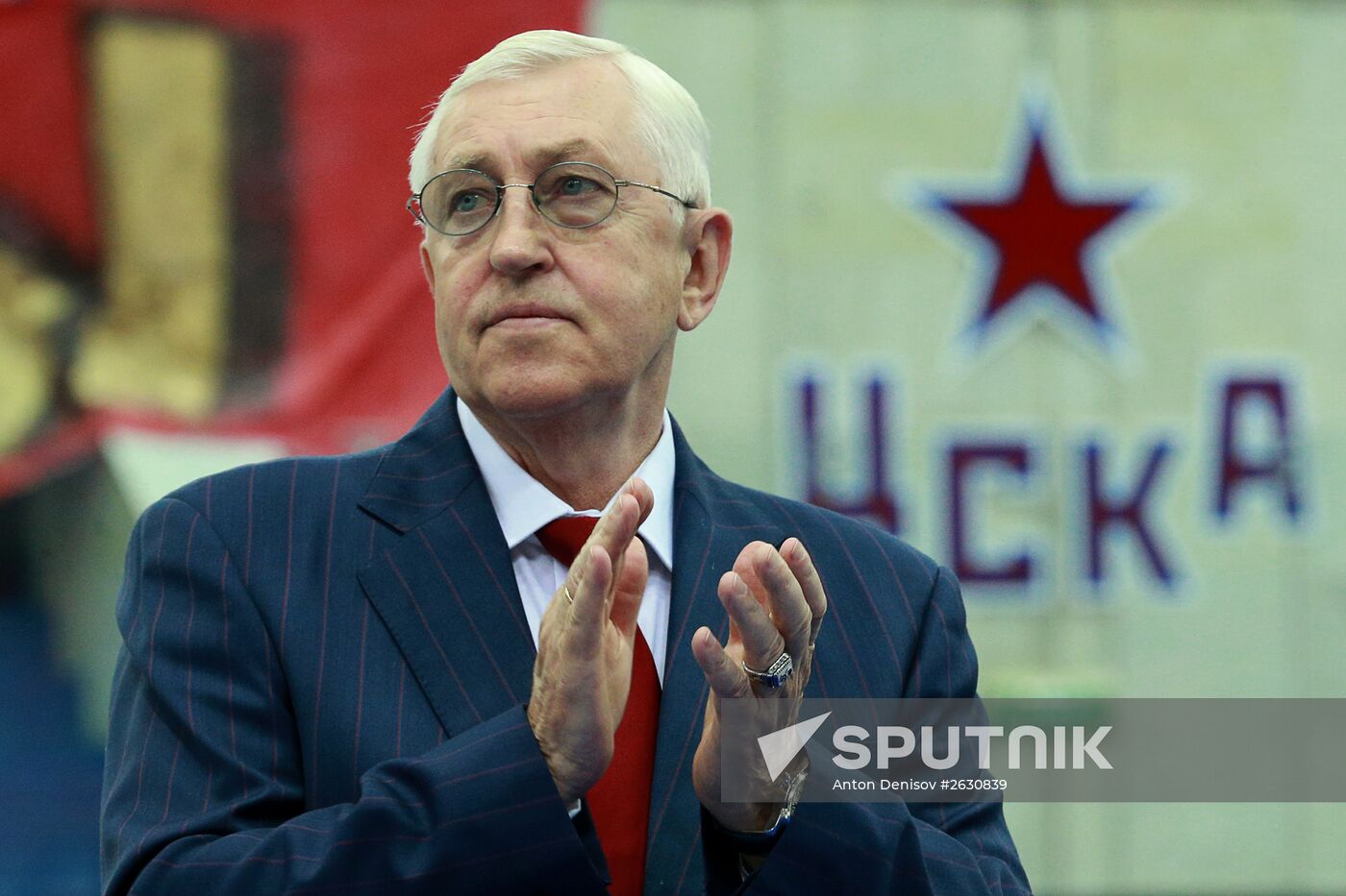 KHL championship medal award ceremony for CSKA players